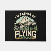 私はむしろ飛んでいるなる。飛行機 ドアマット (正面)