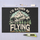 私はむしろ飛んでいるなる。飛行機 薄葉紙 (クラフト)