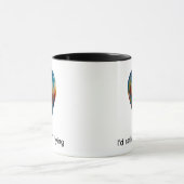 私はむしろ飛んでいるな熱気の気球のコーヒー・マグです マグカップ (中央)