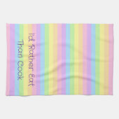 私はむしろ食べ調理師パステルストライプのより キッチンタオル (横)