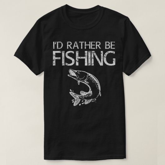 私はむしろ魚釣り漁師 Tシャツ (デザイン正面)