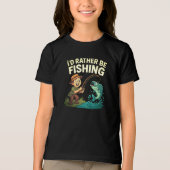 私はむしろ魚釣り漫画デザイン トライブレンドTシャツ (正面)