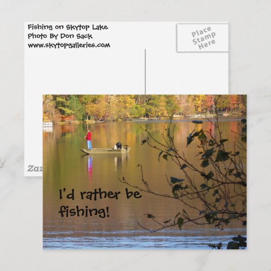私はむしろ魚釣り! ポストカード (正面/裏面)