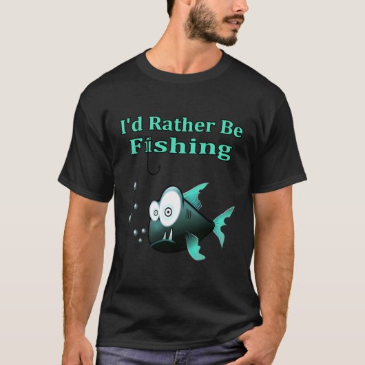 私はむしろ魚釣り Tシャツ (正面)