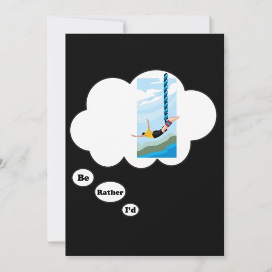 私はむしろ2つを跳ぶバンジーです 招待状 (正面)