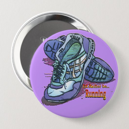私はむしろ-スニーカー走っていました 缶バッジ (正面&裏面)