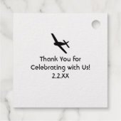 "私はむしろ"空港飛んでいる飛行機フォイルラベル フェイバータグ (裏面)