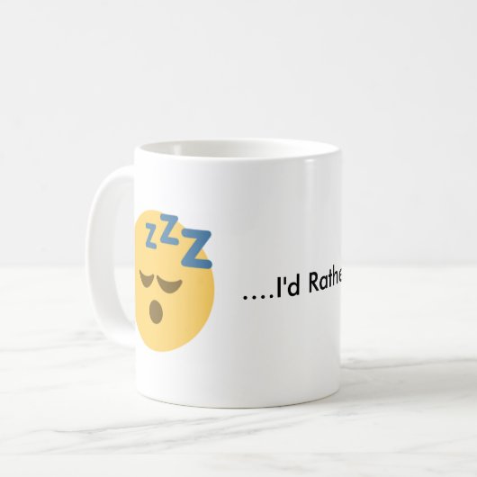 私はむしろEmoji睡眠のコーヒー・マグです コーヒーマグカップ (正面左)
