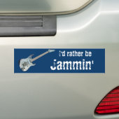 私はむしろJamminです バンパーステッカー (車上)