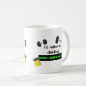 私はむしろPREWORKOUT |のおもしろいな体育館を飲んでいました コーヒーマグカップ (正面右)