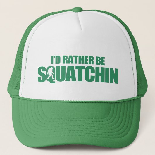私はむしろsquatchinです キャップ (正面)