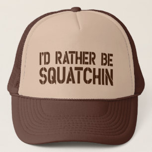 私はむしろSquatchinのトラック運転手の帽子です キャップ