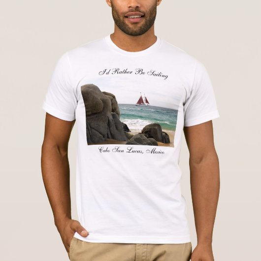 私はむしろTシャツを航海していました Tシャツ (正面)