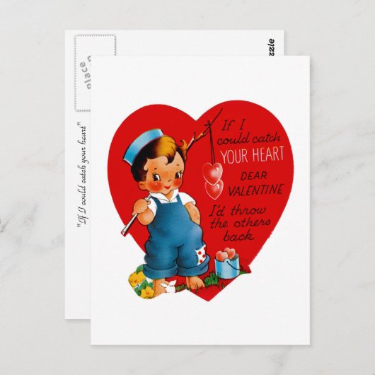 私はもしあなたのハートをキャッチした ポストカード (正面/裏面)