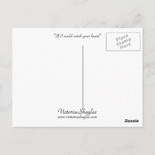 私はもしあなたのハートをキャッチした ポストカード (裏面)