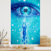 私はもしあなたの顔の涙を流し絵画た ポスター (キッチン)