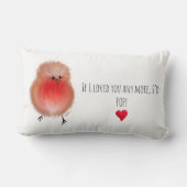 私はもしもう可愛いロビンが好きポップ・アートのだった ランバークッション (裏面)