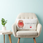 私はもしもう可愛いロビンが好きポップ・アートのだった ランバークッション (椅子)