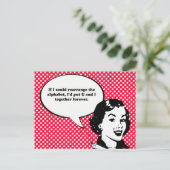 私はもしアルファベットを並べ替えられる ポストカード (スタンド正面)