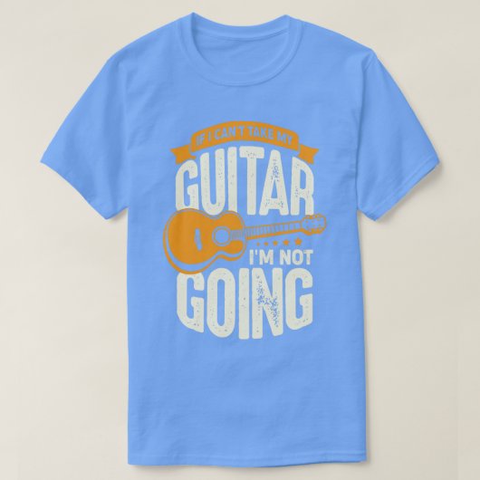 私はもしギターを持って行かない Tシャツ (デザイン正面)