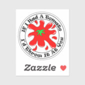 私はもしトマトの反社会的おもしろい皮肉を受けた シール (シート)