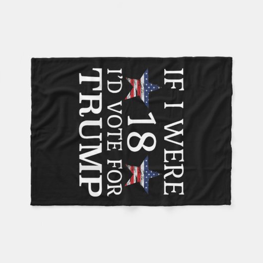 私はもしトランプのキッズプロの18のId票おもしろいだった フリースブランケット (正面(横))