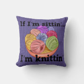 私はもしニット装飾用クッション クッション (正面)