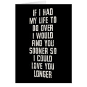 私はもし人生をオーバーしなければならなかったし、もっと早く会っただろう (正面)