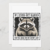 私はもし今までバイチンのリストで狂犬病を得る 招待状 (正面/裏面)