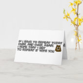 私はもし今日も何度も繰り返さなければならない カード (黄色い花)