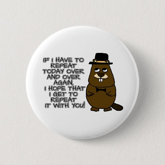 私はもし今日も何度も繰り返さなければならない 缶バッジ (正面)