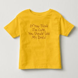 私はもし可愛い考え、私のパパを見るべきである トドラーTシャツ