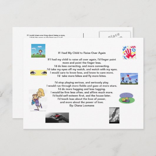 私はもし子供を育てることができた シーズンポストカード (正面/裏面)