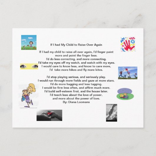 私はもし子供を育てることができた シーズンポストカード (正面)