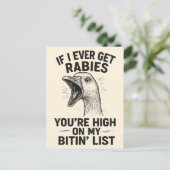 私はもし常に狂犬病のガチョウを取得すおもしろいる怒こと シーズンポストカード (スタンド正面)