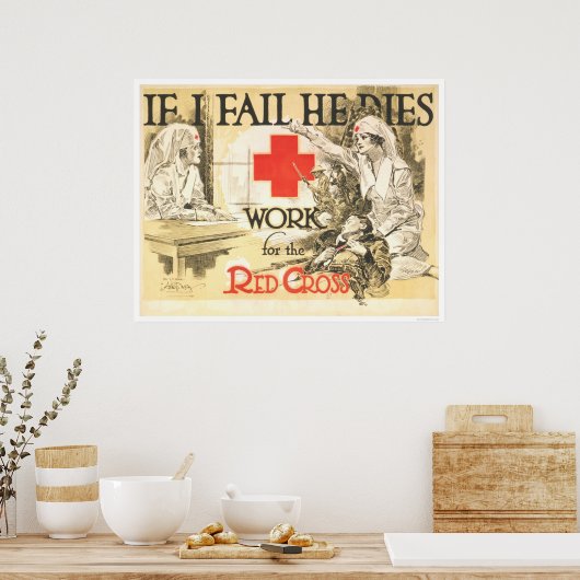 私はもし彼が死ぬ – 赤十字社の仕事 ポスター (キッチン)