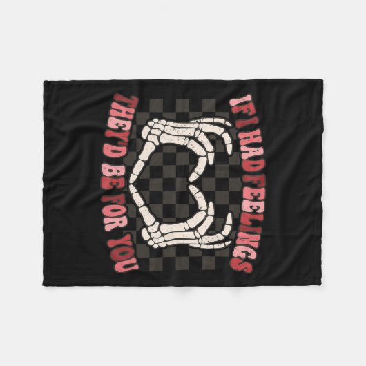 私はもし彼らがスケルトンのヴァレンのためになる感覚を持っていた フリースブランケット (正面(横))