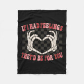 私はもし彼らがスケルトンのヴァレンのためになる感覚を持っていた フリースブランケット (正面)