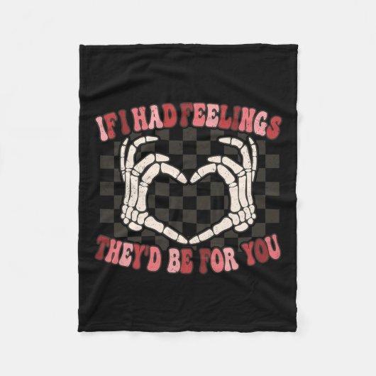 私はもし彼らがスケルトンのヴァレンのためになる感覚を持っていた フリースブランケット (正面)