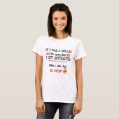 私はもし気を散らすたびに1ドル持っ得た Tシャツ (正面フル)