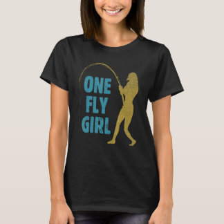 私はもし湖や川で魚を釣ることができる私は幸せな女の子 Tシャツ