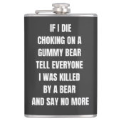 私はもし皆に言うグミベアで窒息して死ぬ フラスク (正面)