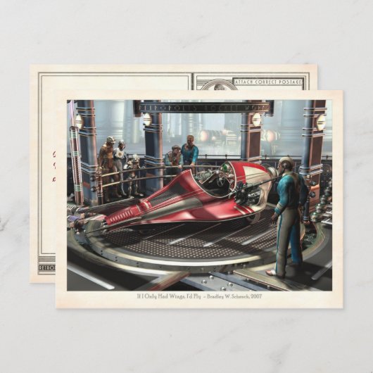 私はもし翼しか持っていなかったので、葉書を飛ばすだろう ポストカード (正面/裏面)