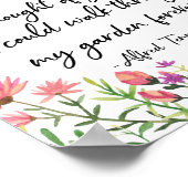 私はもし花のテニソン引用文を持っていた ポスター (角)