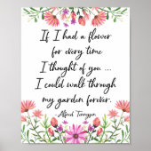私はもし花のテニソン引用文を持っていた ポスター (正面)