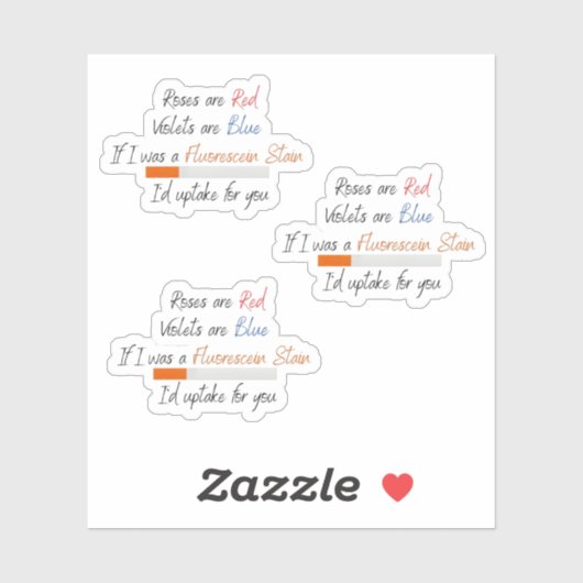 私はもし蛍光染色だった – ステッカー シール (シート)