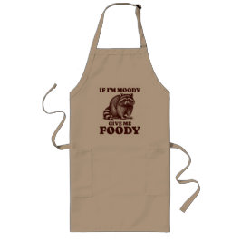 私はもしMoody私の食べ物を飢えたラクーンのグルメ ロングエプロン