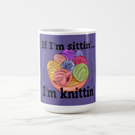 私はもしSittin I'm Nittin Coffee Mug コーヒーマグカップ (中央)