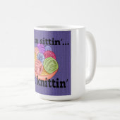 私はもしSittin I'm Nittin Coffee Mug コーヒーマグカップ (正面右)