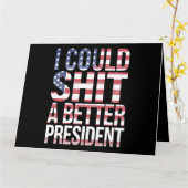 私はもっとましな大統領をシャツに描ける 反トランプ カード (黄色い花)